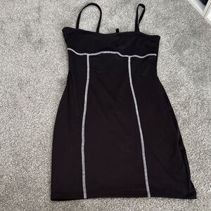 H&M Black Mini Dress with Silver Detailing